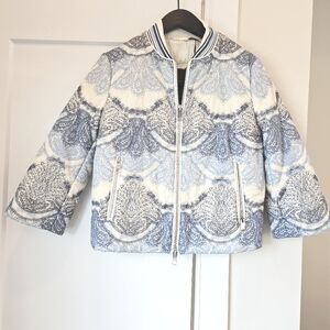 ERMANNO SCERVINO Lace detailed padded crop jacket size 40it